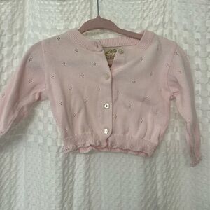 TBBC Pink Button-Up Sweater 0-6 months